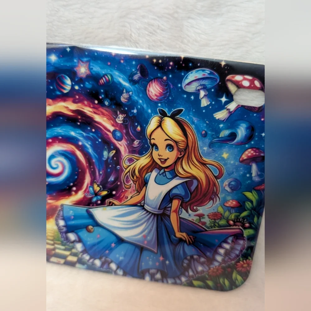 Metal Art 7" by 4" Alice in Wonderland 💙😺 - Picture 3 of 3